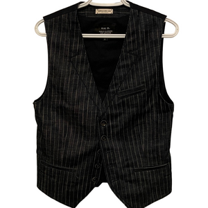 Men's KAI D. Blue Pinstripe Vest Size Medium